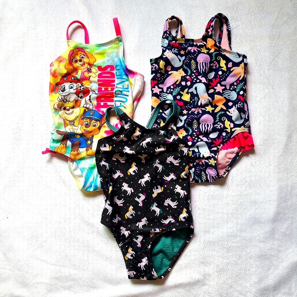 Toddler Girls Swimsuits 2T 3T Cat and Jack and Paw Patrol